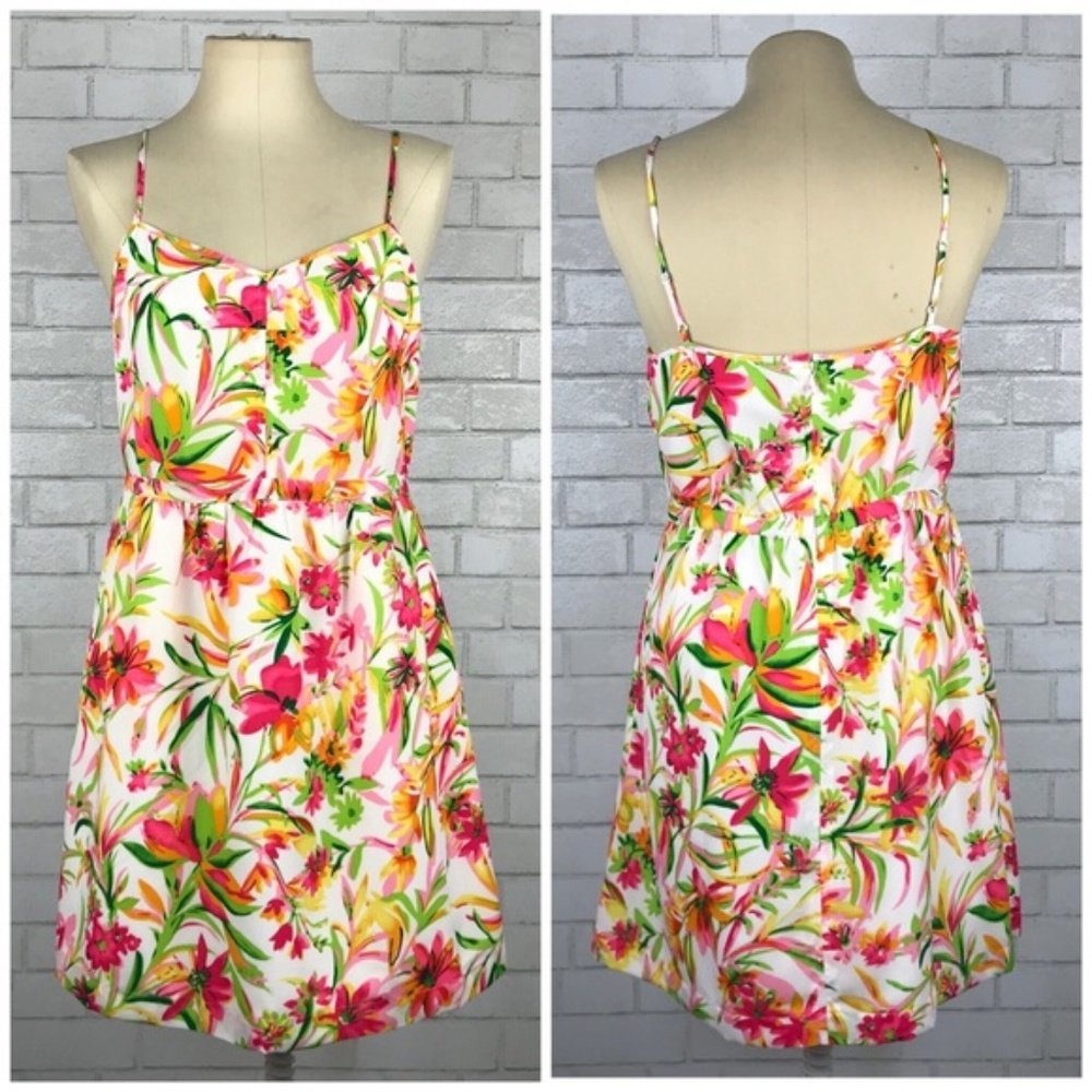 FITS LIKE A 12/14 J Crew floral dress NWOT